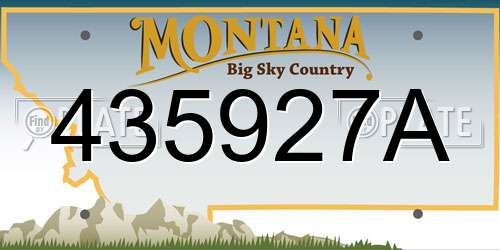 435927A Montana License Plate
