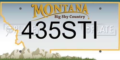 435STI Montana License Plate
