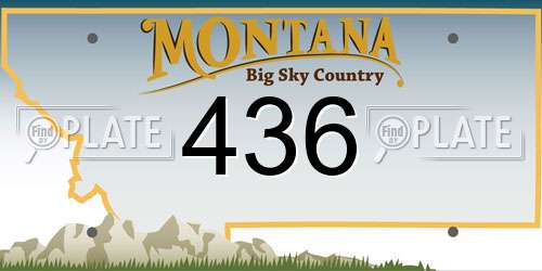 436 Montana License Plate