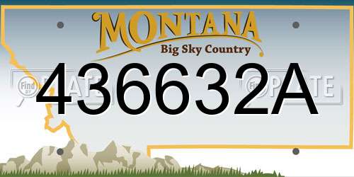 436632A Montana License Plate