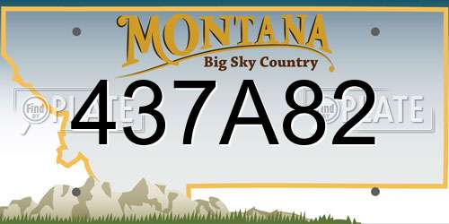 437A82 Montana License Plate