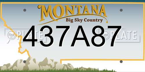 437A87 Montana License Plate