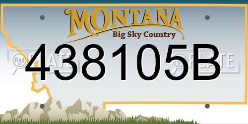 438105B Montana License Plate