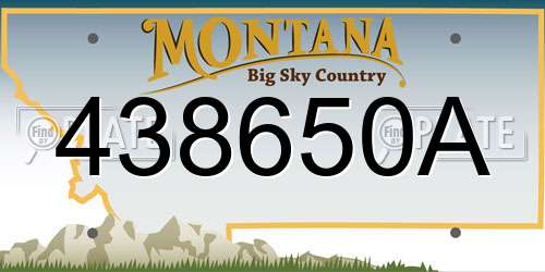 438650A Montana License Plate