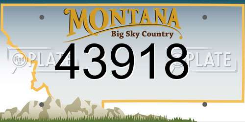 43918 Montana License Plate