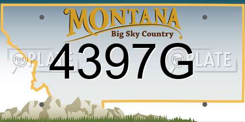 4397G Montana License Plate