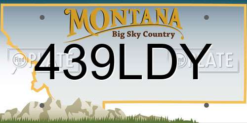 439LDY Montana License Plate