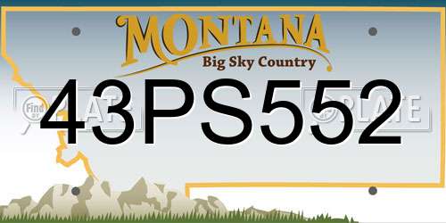 43PS552 Montana License Plate