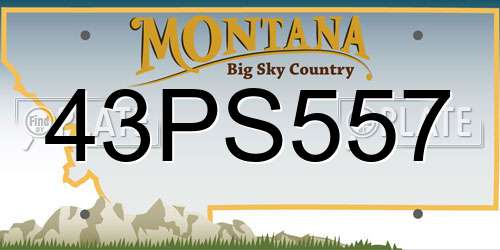 43PS557 Montana License Plate