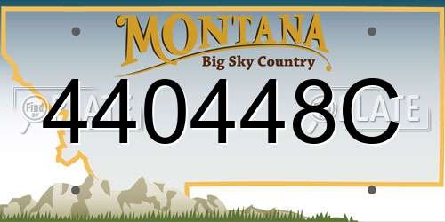 440448C Montana License Plate