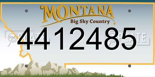 4412485 Montana License Plate