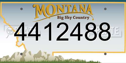 4412488 Montana License Plate