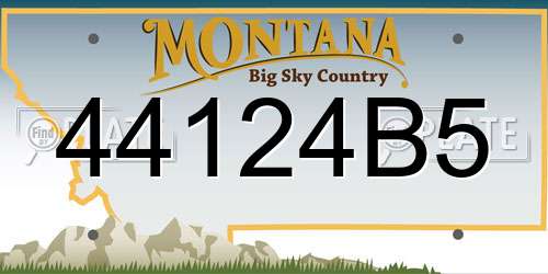 44124B5 Montana License Plate