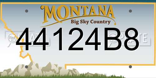 44124B8 Montana License Plate