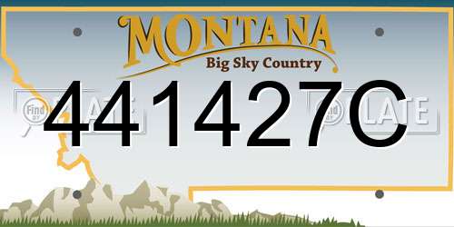 441427C Montana License Plate