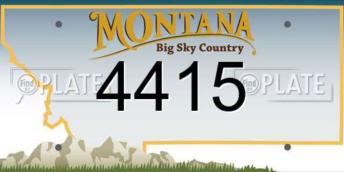 4415 Montana License Plate