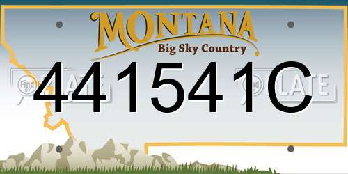 441541C Montana License Plate