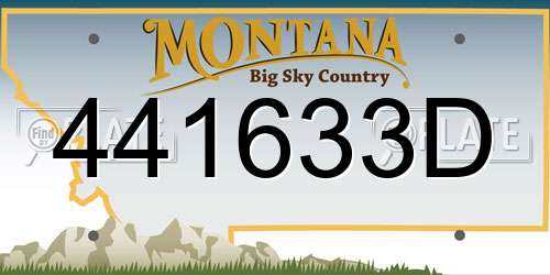 441633D Montana License Plate