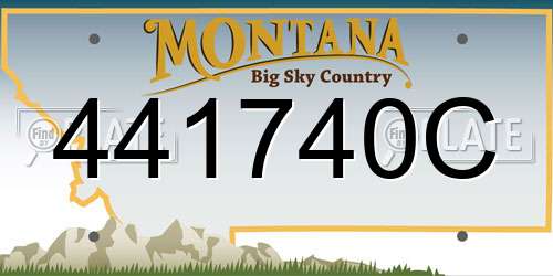 441740C Montana License Plate
