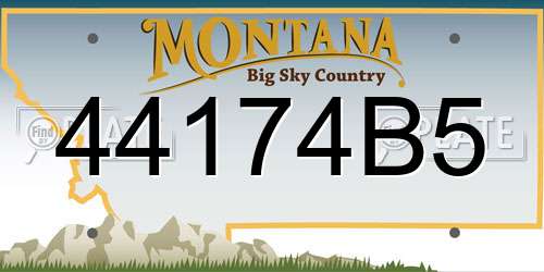 44174B5 Montana License Plate