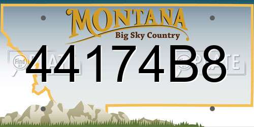 44174B8 Montana License Plate