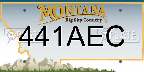 441AEC Montana License Plate