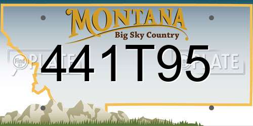 441T95 Montana License Plate
