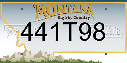 441T98 Montana License Plate