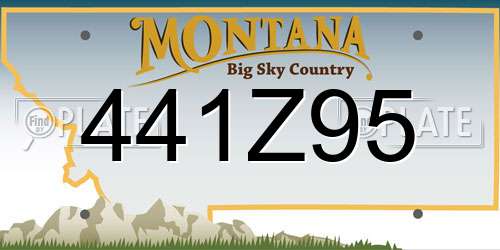 441Z95 Montana License Plate
