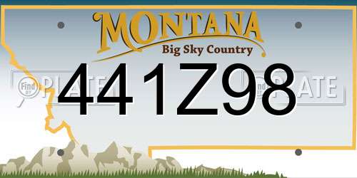 441Z98 Montana License Plate