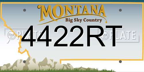 4422RT Montana License Plate