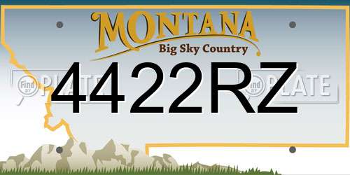 4422RZ Montana License Plate