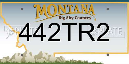 442TR2 Montana License Plate