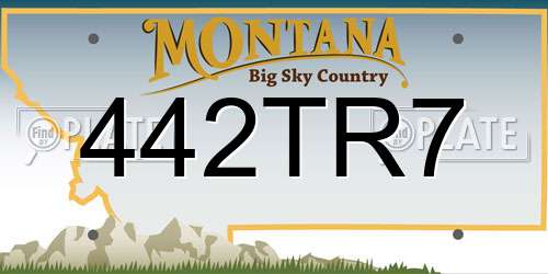 442TR7 Montana License Plate