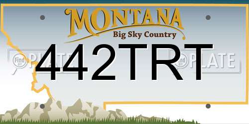 442TRT Montana License Plate