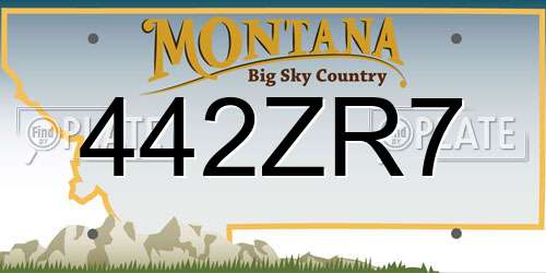 442ZR7 Montana License Plate