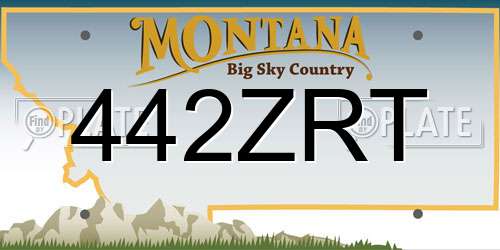 442ZRT Montana License Plate
