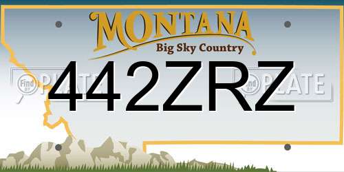 442ZRZ Montana License Plate
