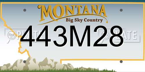 443M28 Montana License Plate