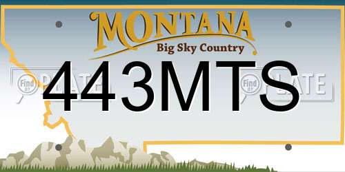 443MTS Montana License Plate