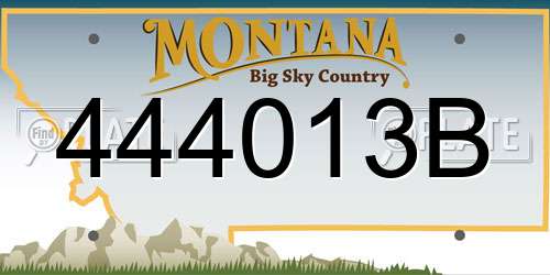 444013B Montana License Plate