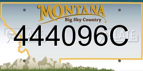 444096C Montana License Plate