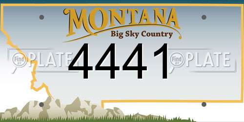 4441 Montana License Plate