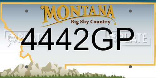4442GP Montana License Plate