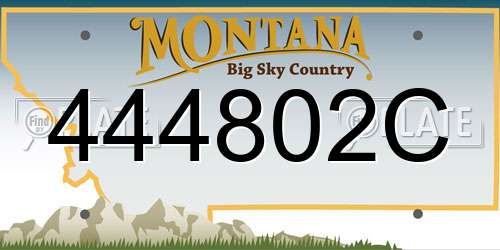 444802C Montana License Plate