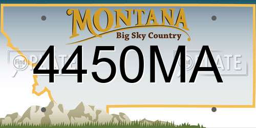 4450MA Montana License Plate
