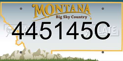 445145C Montana License Plate