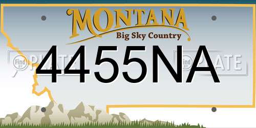 4455NA Montana License Plate