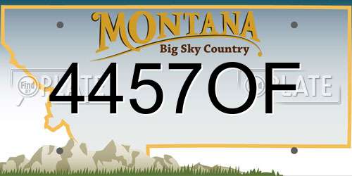 4457OF Montana License Plate