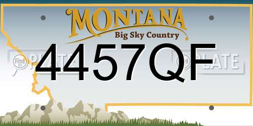 4457QF Montana License Plate